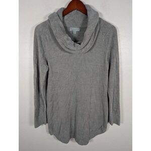 Barefoot Dreams Sweater Womens Small Gray Cowl Neck Cozy Chic Ultra Lite Soft